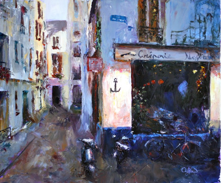 Crêperie at Dusk, Paris